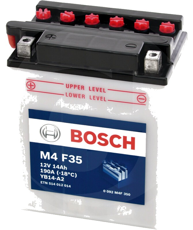 BOSCH Baterie M4 F35 12 V / 14 Ah - Tehnologie SLI; calciu / aliaj de calciu