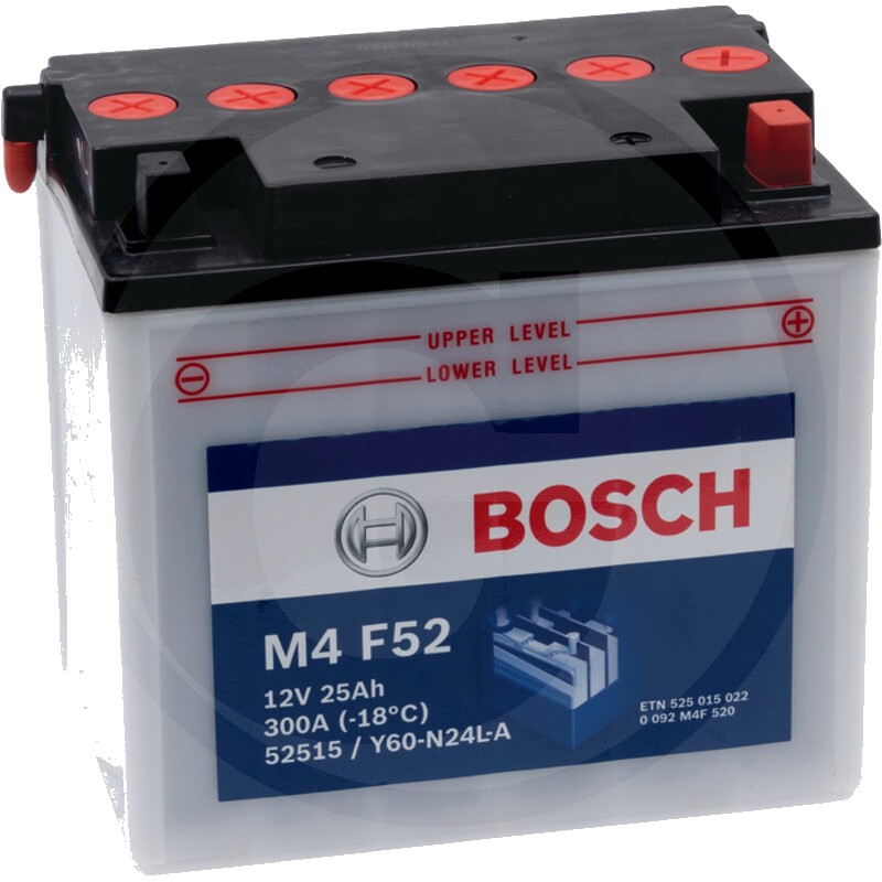BOSCH Baterie M4 F52 12 V / 25 Ah - Tehnologie SLI; calciu / aliaj de calciu
