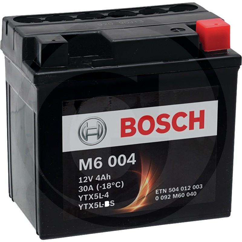 BOSCH Baterie M6 004 12 V / 4 Ah - Tehnologia AGM | PowerFrame | potrivită pentru start / stop