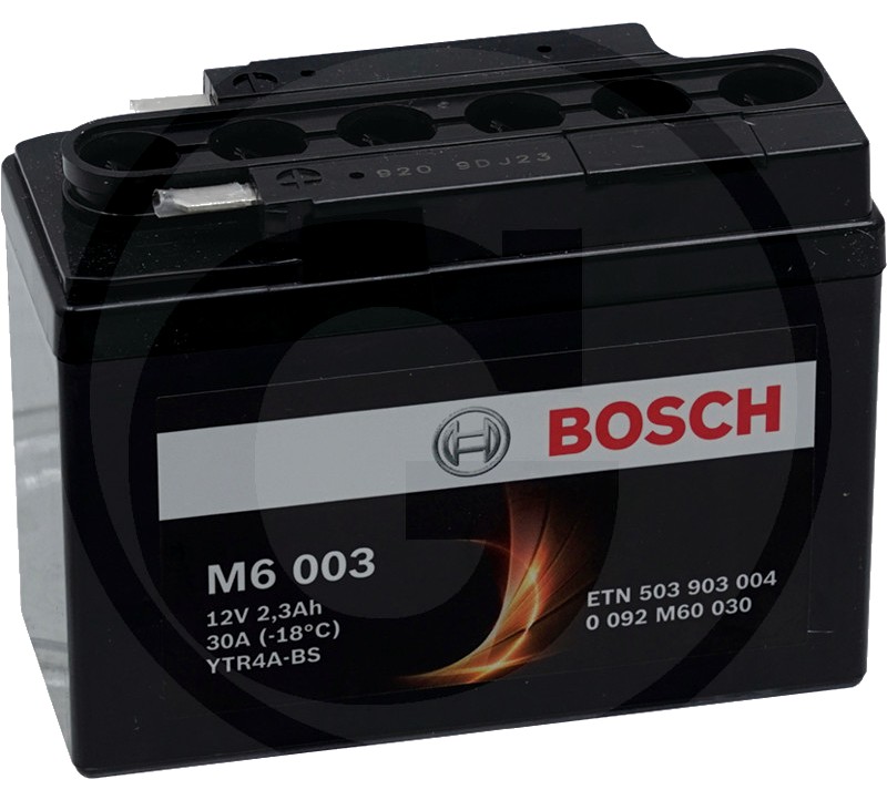 BOSCH Baterie M6 003 12 V / 2,3 Ah - Tehnologia AGM | PowerFrame | potrivită pentru start / stop