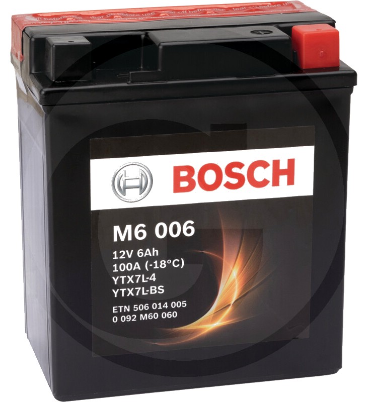 BOSCH Baterie M6 006 12 V / 6 Ah - Tehnologia AGM | PowerFrame | potrivită pentru start / stop
