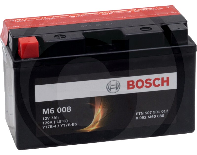 BOSCH Baterie M6 008 12 V / 7 Ah - Tehnologia AGM | PowerFrame | potrivită pentru start / stop