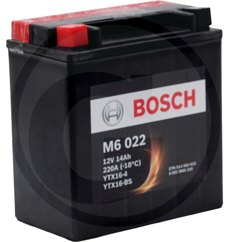 BOSCH Baterie M6 022 12 V / 14 Ah - Tehnologia AGM | PowerFrame | potrivită pentru start / stop