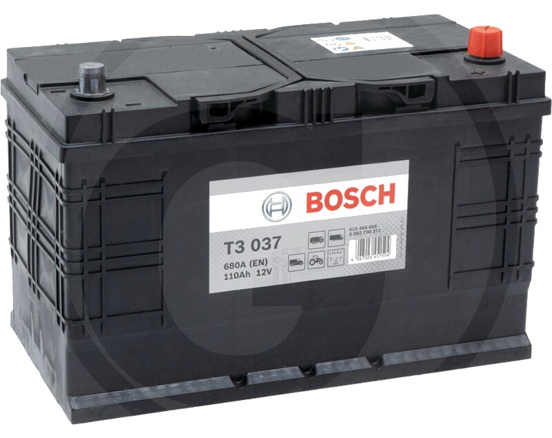 BOSCH Baterie T3 037 12 V / 110 Ah - Tehnologie hibridă SLI; calciu / calciu; reîncărcabilă cu apă