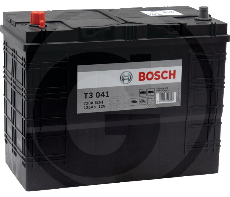 BOSCH Baterie T3 041 12 V / 125 Ah - Tehnologie hibridă SLI; calciu / calciu; reumplere cu apă