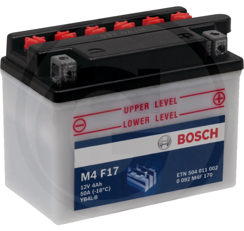 BOSCH Baterie M4 F17 12 V / 4 Ah - Tehnologie SLI; calciu / aliaj de calciu