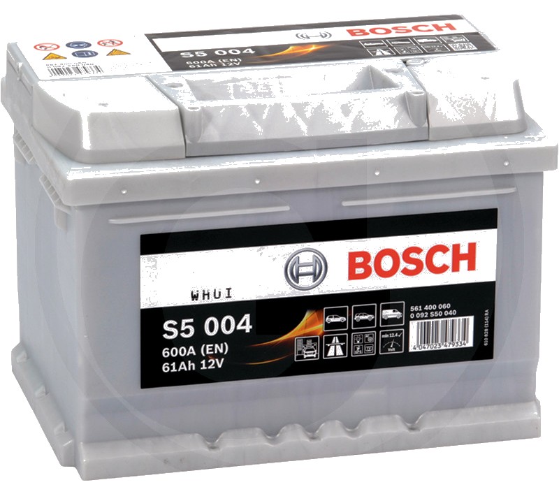 BOSCH Baterie S5 004 12 V / 61 Ah - Tehnologie SLI; calciu / aliaj de calciu
