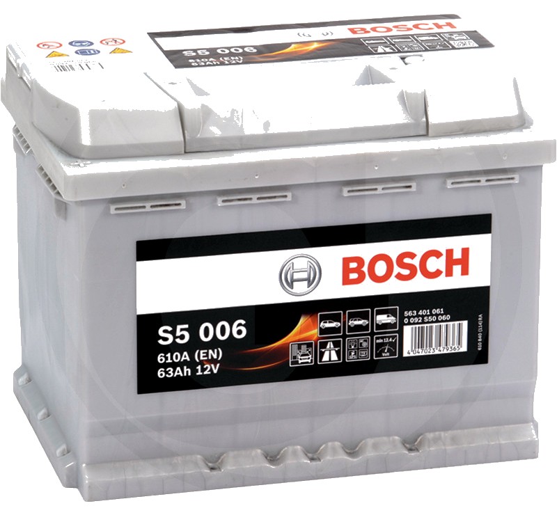 BOSCH Baterie S5 006 12 V / 63 Ah - Tehnologie SLI; calciu / aliaj de calciu