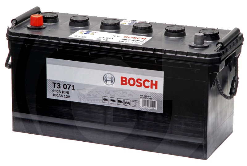 BOSCH Baterie T3 071 12 V / 100 Ah - Tehnologie hibridă SLI; calciu / calciu; reumplere cu apă