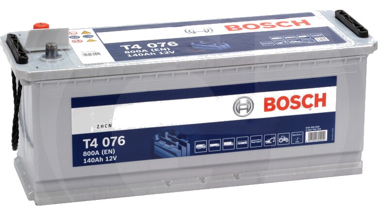 BOSCH Baterie T4 076 12 V / 140 Ah - Tehnologie SLI; calciu / aliaj de calciu