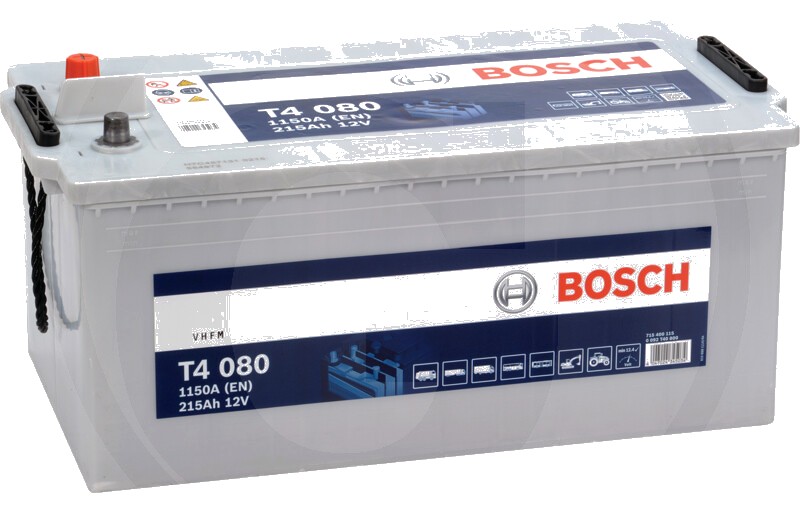 BOSCH Baterie T4 080 12 V / 215 Ah - Tehnologie SLI; calciu / aliaj de calciu
