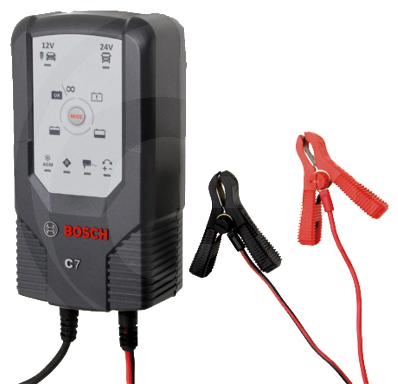 BOSCH Incarcator baterie C7 - pentru încărcarea și întreținerea bateriilor cu plumb de 12 V și 24 V