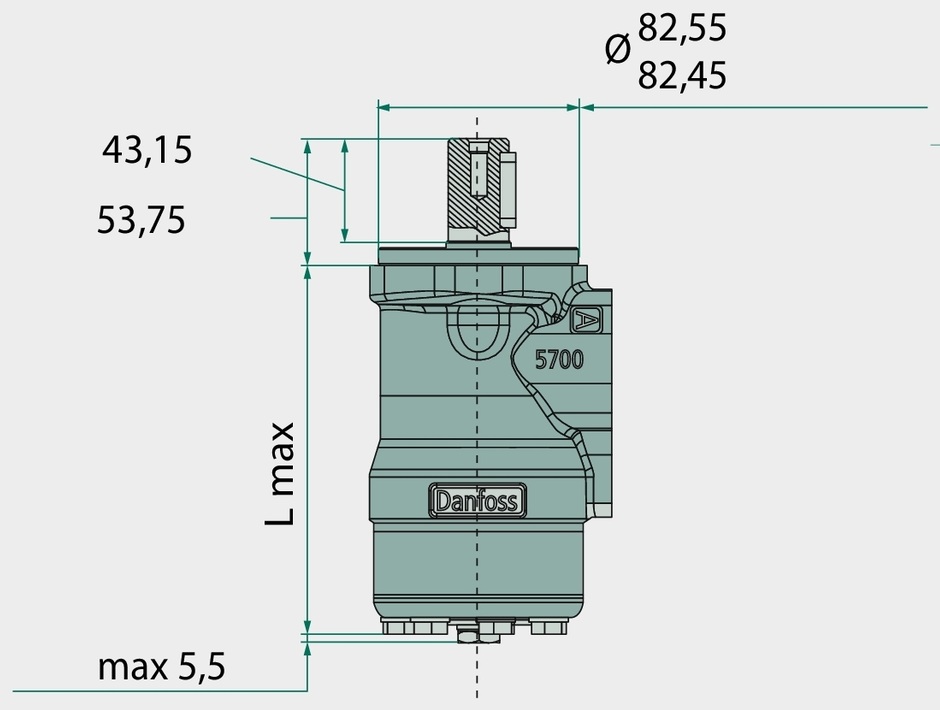 WHITE Motor OMP-X 200 D=25mm 152,7 mm
