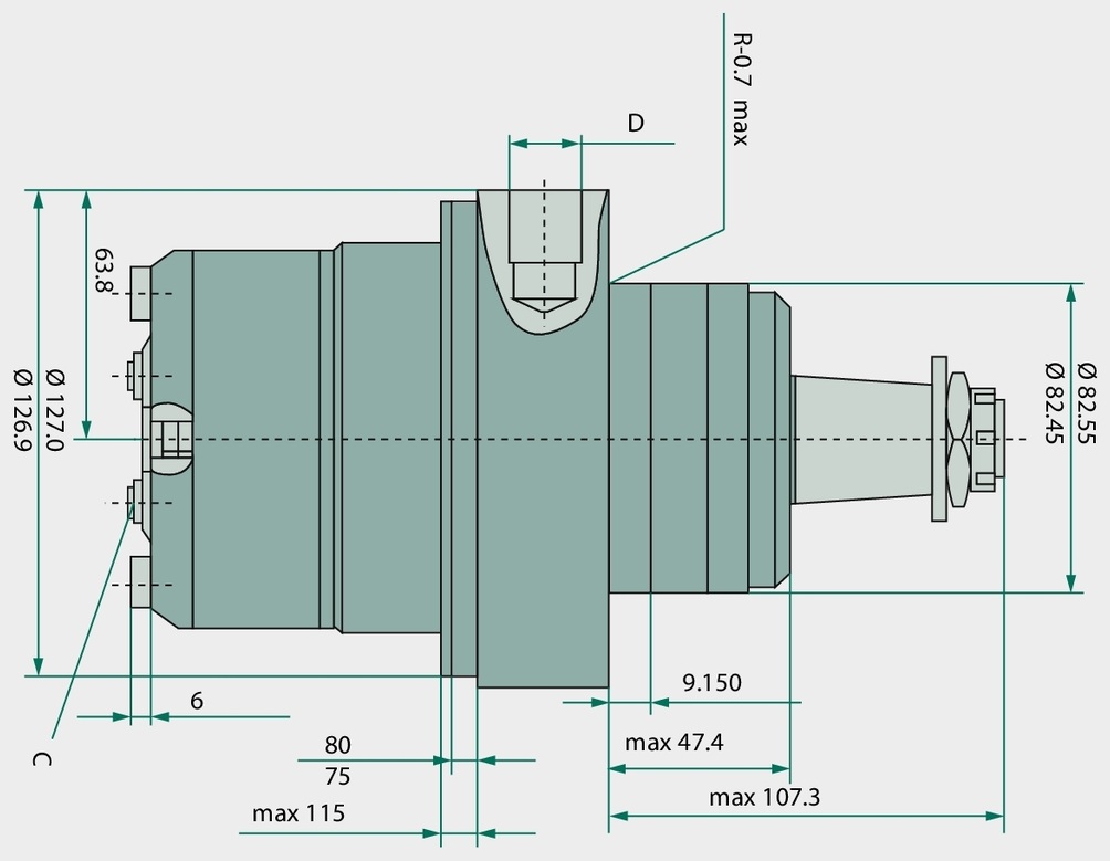 WHITE Motor hidraulic OMRW 160 125,8 mm