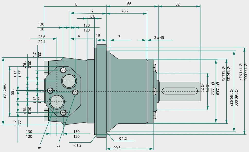 WHITE Motor hidraulic OMTW 400 154 mm