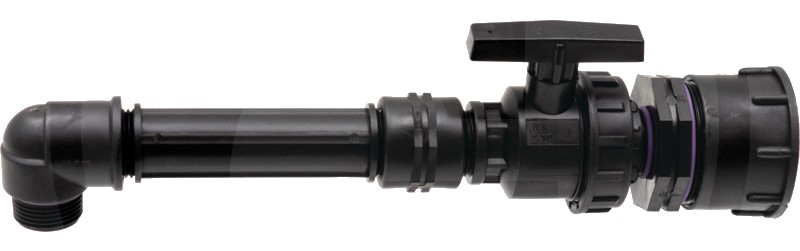 IBC Adaptor - S60x6 incl. Robinet din PVC 1"AG