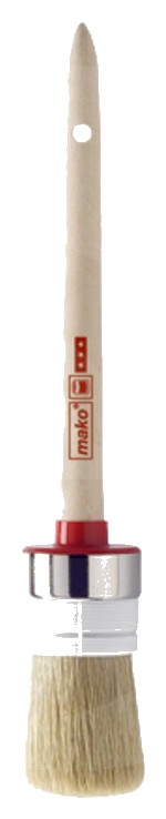 MAKO Pensula inelara pentru lacuit - Amestec de peri de culoare deschisă mako®fil plus - Aproximativ 90 % vârfuri - Mâne