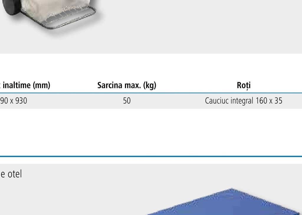 Screper cu cablu Suprafata de incarcare: 300 x 600 mm