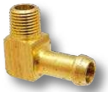 Conector furtun cu filet 8 mm, 90°, pentru filet pompă 1/8" NPT