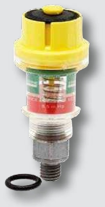 Parker Indicator schimb filtru - 1. Trepte: 0,15 bar (zonă galbenă) 2. Trepte: 0,2 bar (zonă galbenă) 3. Trepte: 0,25 ba