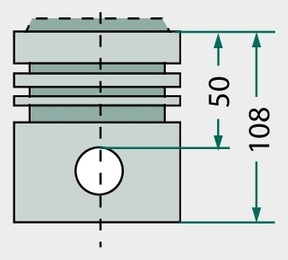 Set segmenti de piston - 3 inele 2,5 mm (inel trapez) / 2 mm / 3 mm Ø 101 mm
