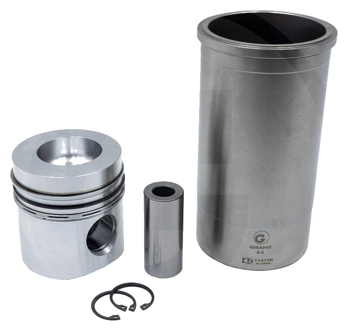 Set piston cpl. - 3 inele, diametru 100 mm, Bolt Ø 36 x 82 mm, Camera de combustie, diametru 59,5 mm, Adâncimea camerei 
