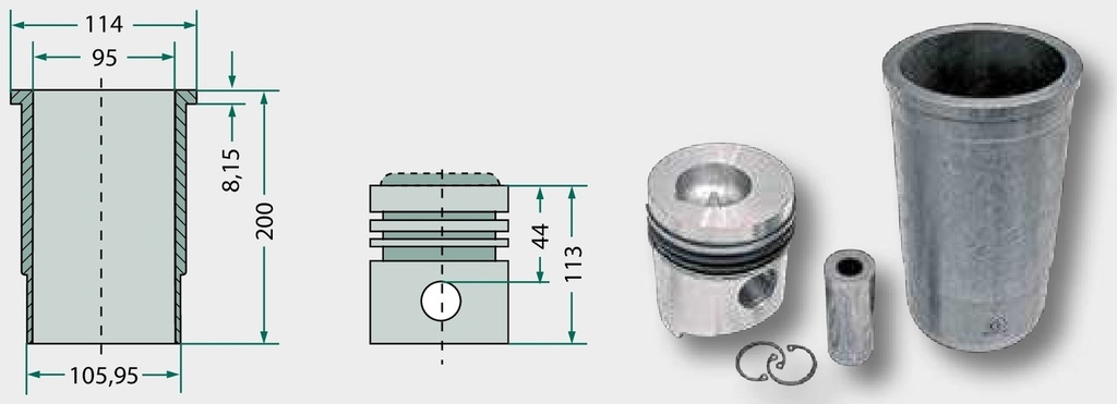 Inel de compensare 0,2 mm - pentru bucsa, Interior Ø: 106 mm; Grosime: 0,2 mm