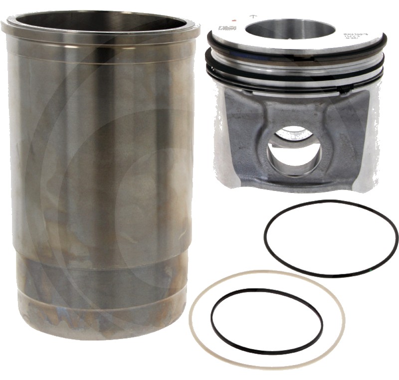 Set pistoane compl - 3 inele, Ø 106,5 mm, camera de combustie Ø 55 mm, adancime camera combustie 21,5 mm