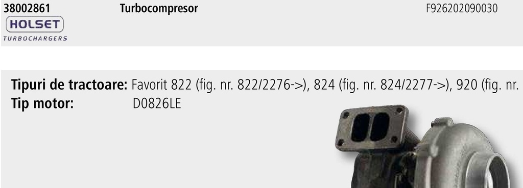 Garnitură - de la teava de esapament la turbcompresor