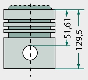 Set segmenti de piston - 4 inele, Ø 111,76 mm 2,39 mm / 2,39 mm / 2,39 mm / 4,75 mm
