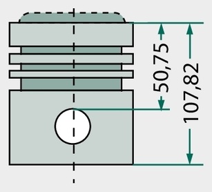 Set segmenti de piston - (doar ptr. bucsa fonta) 3 inele, Ø 98,48 mm 2,4 mm / 2,4 mm / 4,75 mm