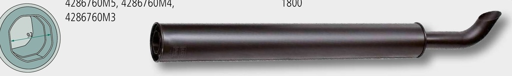 Toba de esapament 1800 mm