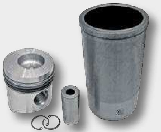 Set piston cpl. - 4 inele, diametru 100 mm, Diametru bolturi: 32 x 82 mm, Camera de combustie, diametru 56 mm, Adâncimea