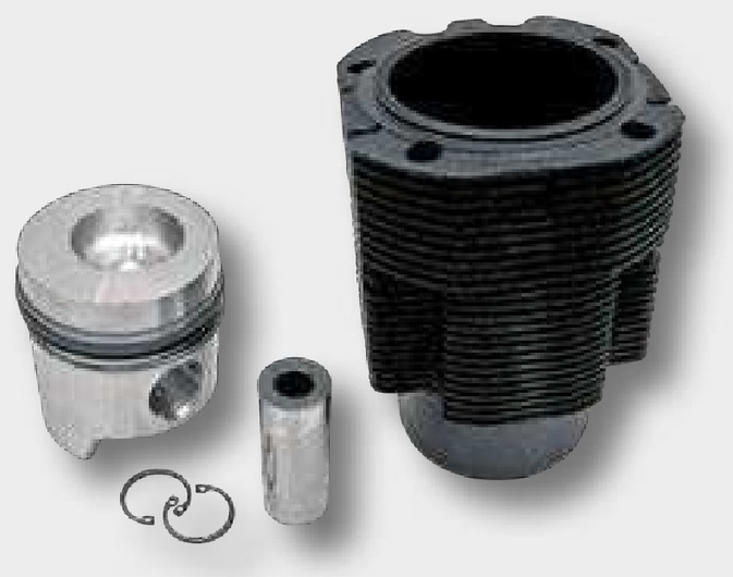 Set piston cpl. - 4 inele, diametru 105 mm, Diametru bolturi: 35 x 90 mm, Camera de combustie, diametru 59,2 mm, Adâncim
