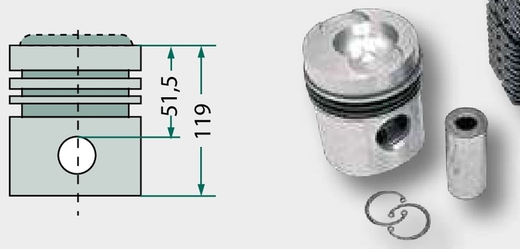 Set segmenti de piston - 3 inele Ø 100 mm, 2 mm / 1,98 mm / 3 mm