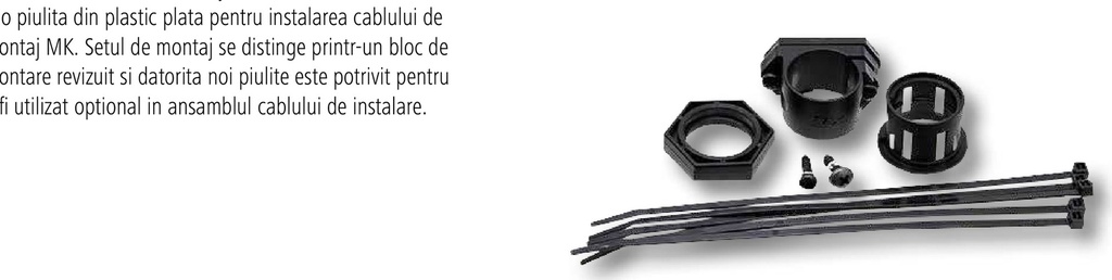 Calix Set montaj Pro compl. Calix ofera un bloc de montaj nou, mai mic si mai flexibil si o piulita din plastic plata pe
