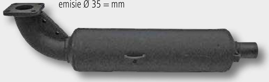 Amortizor zgomot Lungime = 495 mm Flanșă = 50 mm Diametru iesire = 35 mm