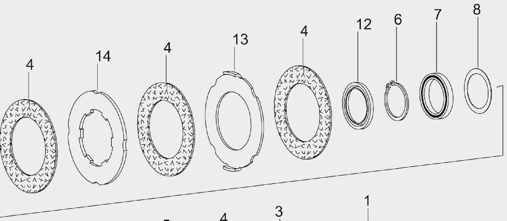 Walterscheid Ambreiaj de frictiune - 3 x Ø 13 mm