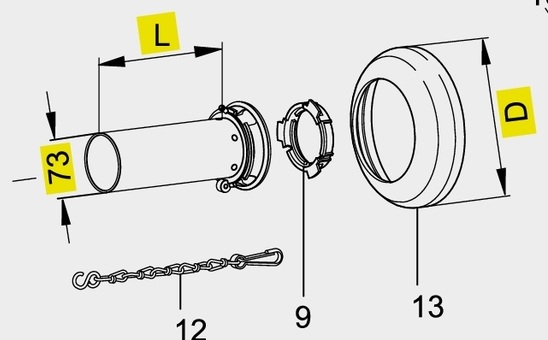 Walterscheid Pâlnie de protectie 159 mm