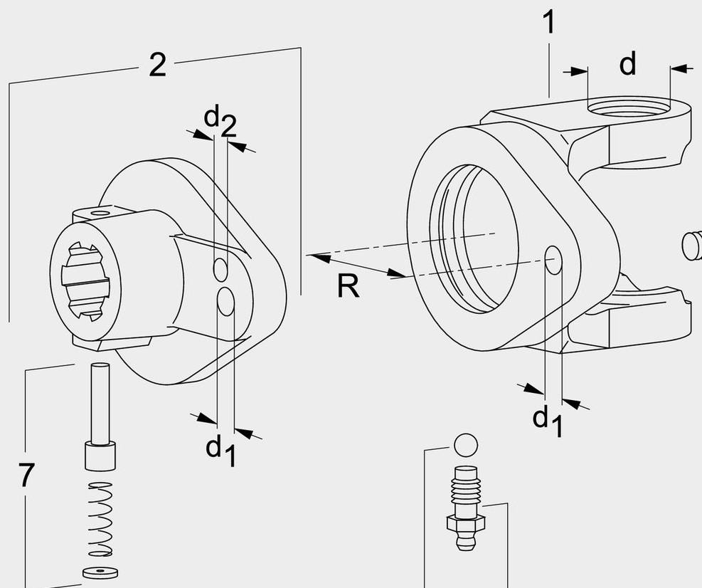 Walterscheid Racord cu bolt de sigurantă - M10 x 60-8.8 DIN 931