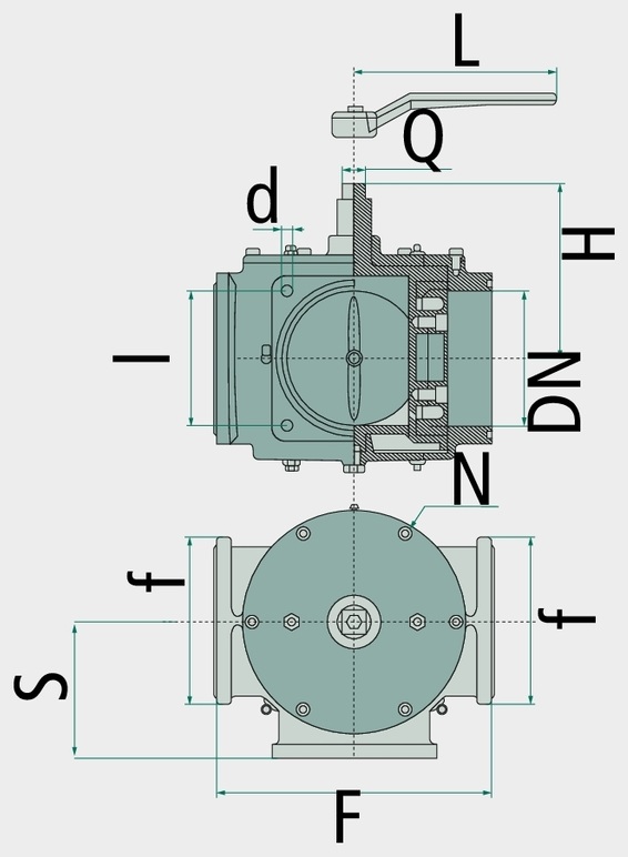 MZ Robinet 10", fără manetă manuală - Art. 0020, cu flanșă cu orificiu rotund
