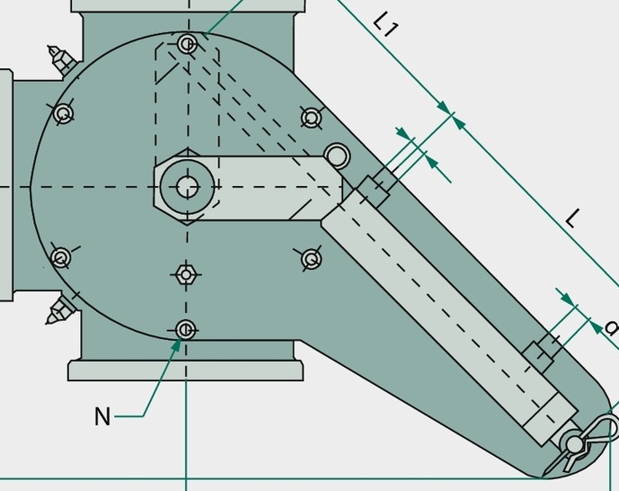 MZ Robinet cu 3 căi - cu flansa 8", Art. 0024
