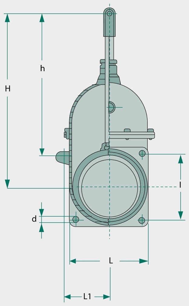 MZ Robinet dejectii Art.0072/0580, 6" 6", cu cilindru pneumatic cu efect simplu, Art. 0580