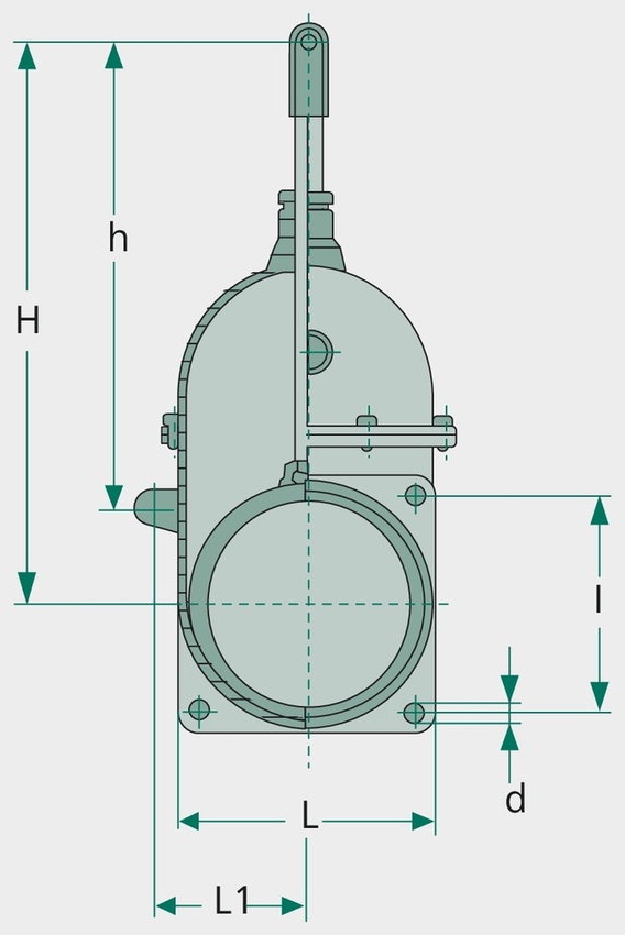 MZ Robinet dejectii Art.0074/0580, 4" 4", cu cilindru pneumatic cu efect simplu, Art. 0580