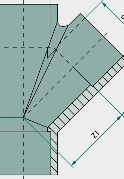 Cot de 90° 90 mm