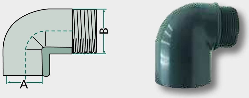 Cot de 90° 40 mm