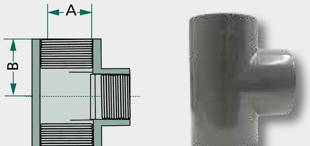 Piesa T PVC