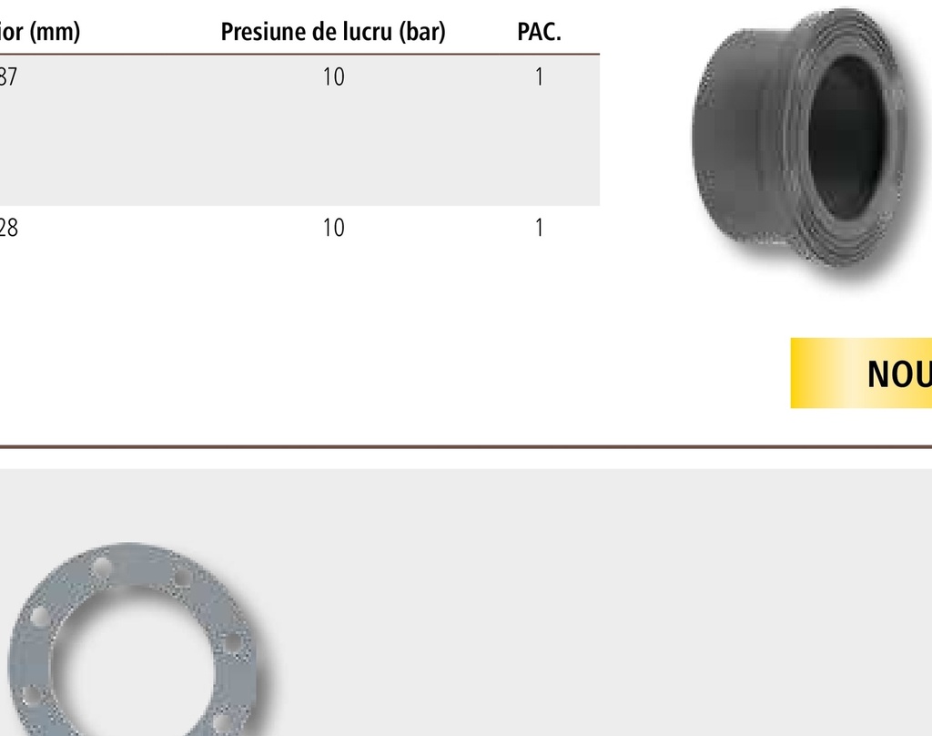 Flansa din oțel DN 200 Cantitate x orificiu Ø: 8 x 22 Grosimea flansei: 10 mm
