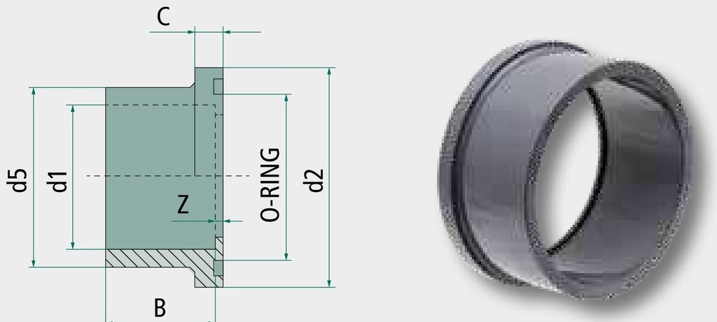 Bucsa - Cu element de etansare O-ring