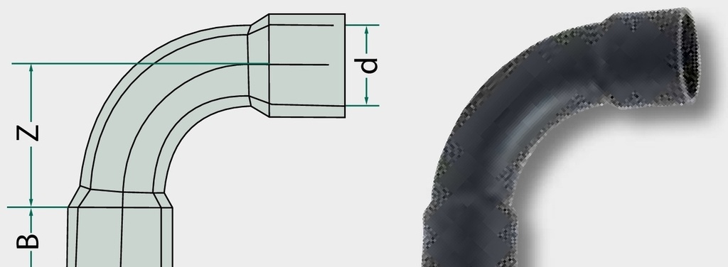 Cot 90 ° 280 mm